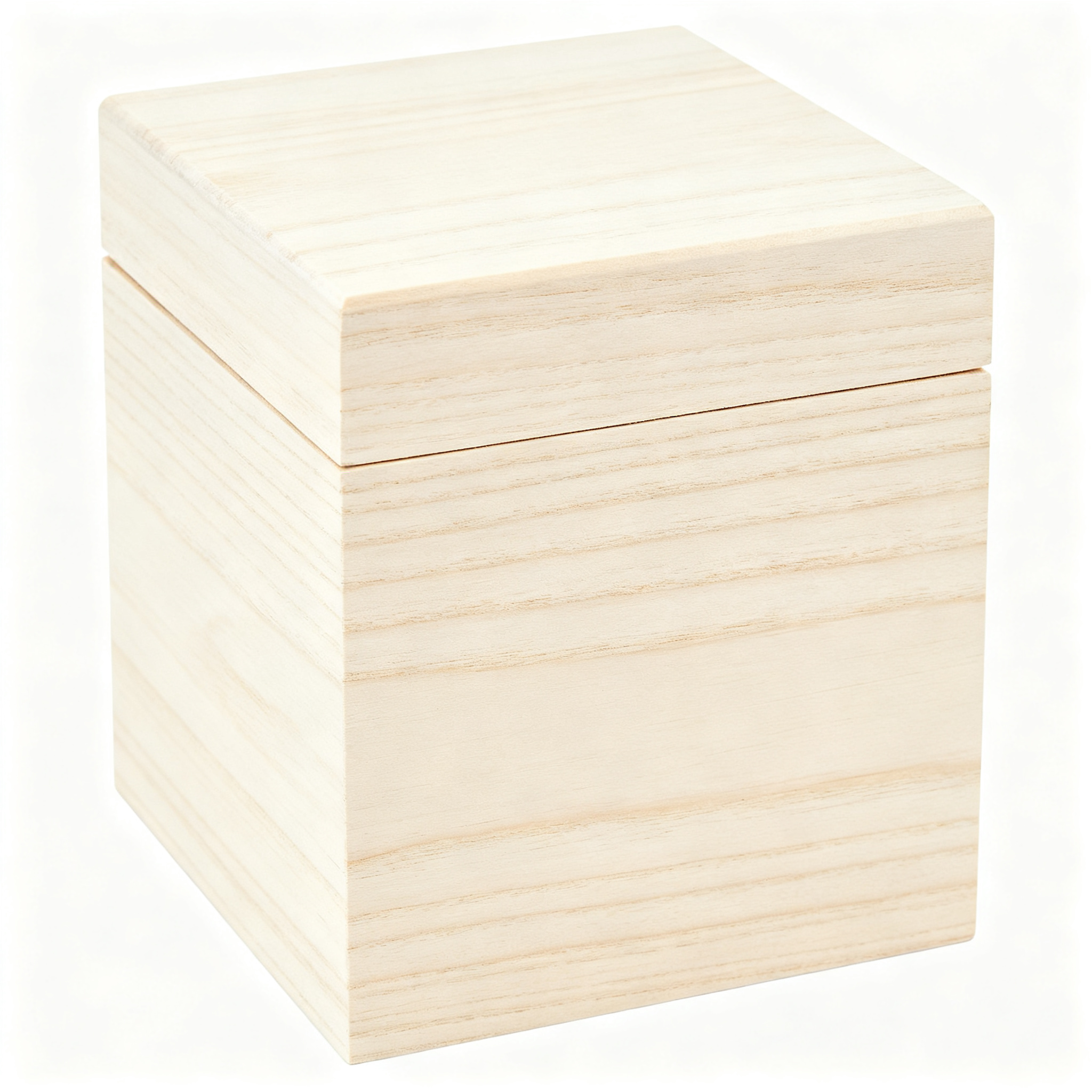 Unfinished Pine Square Pet Urn — pine pet urn wholesale