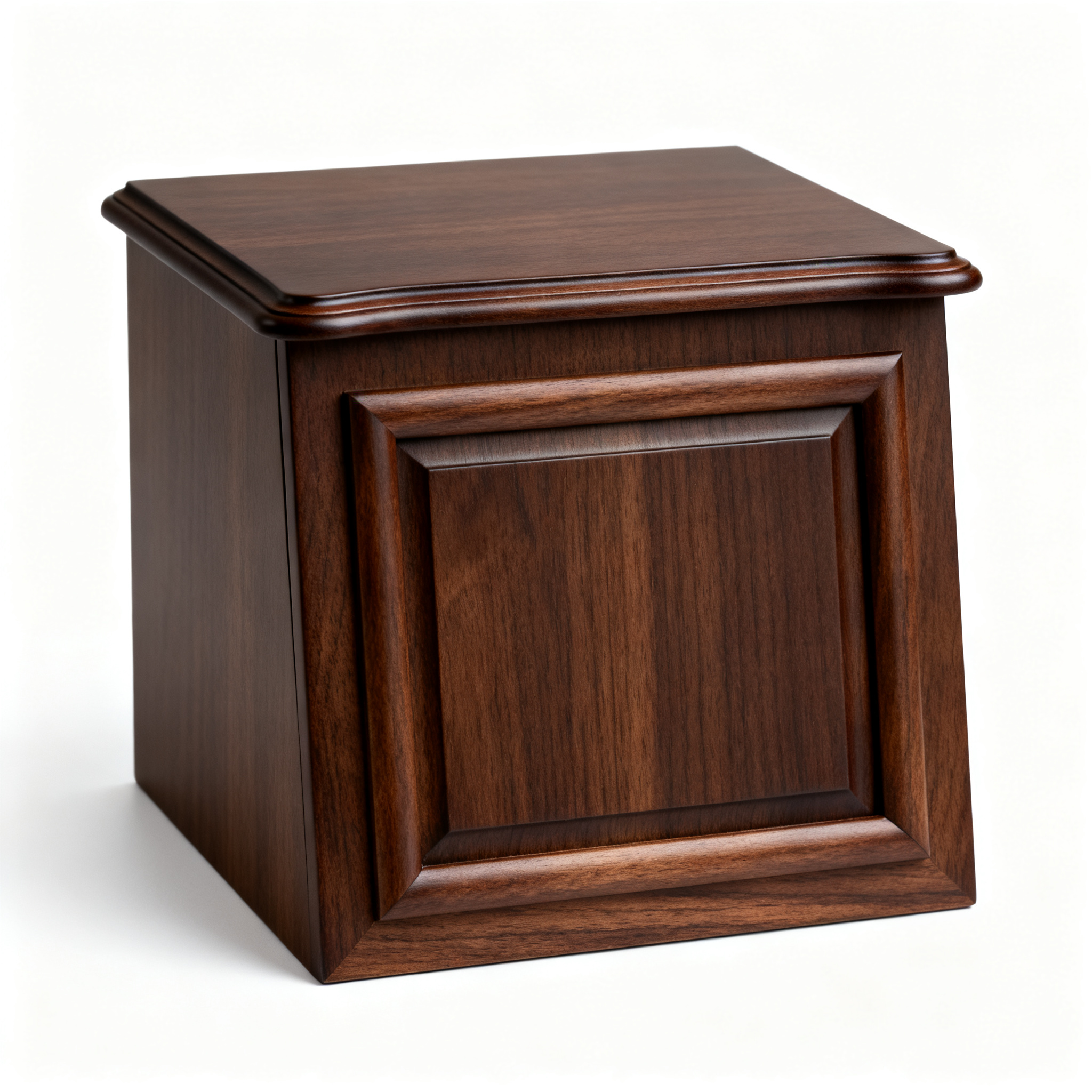 Walnut Finished Pet Cremation Box — walnut pet urn wholesale